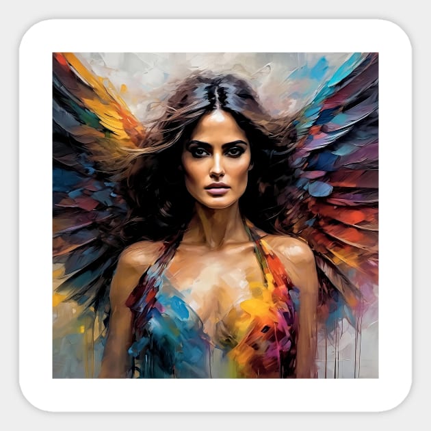 Salma Hayek as an angel Sticker by bogfl